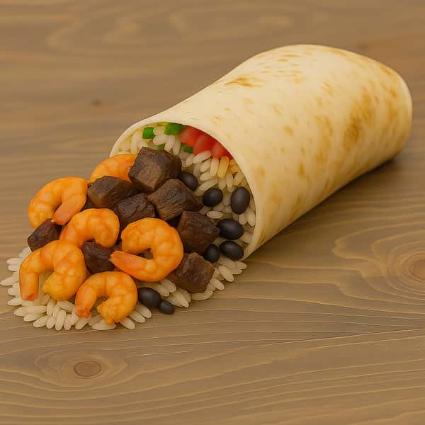 Surf N Turf Burrito (Truck Style)