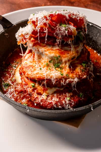 Crispy Eggplant Parm Appetizer