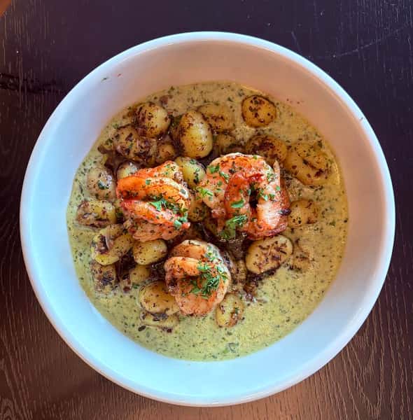 Pesto, Shrimp & Gnocchi