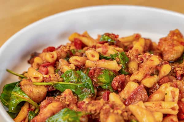 Sweet and Spicy Fried Chicken Fresh Pasta