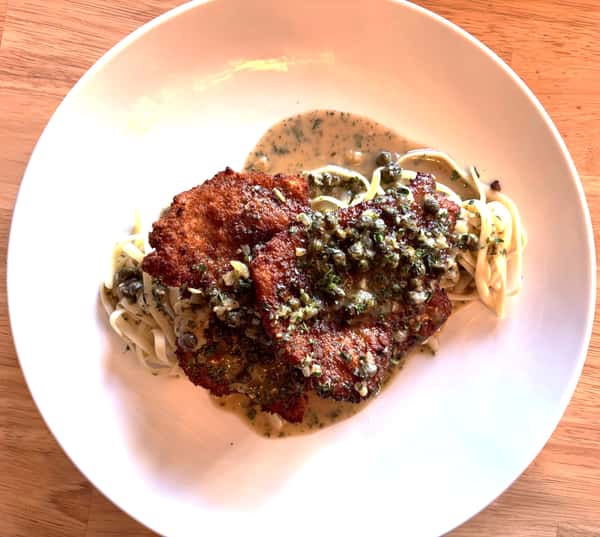 Chicken Milanese Piccata plate