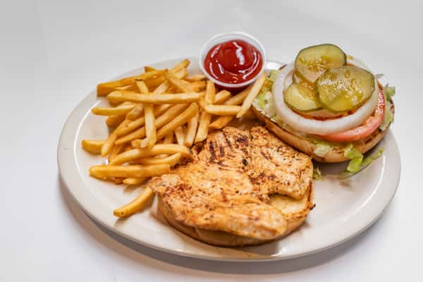 Chicken Burger & Fries