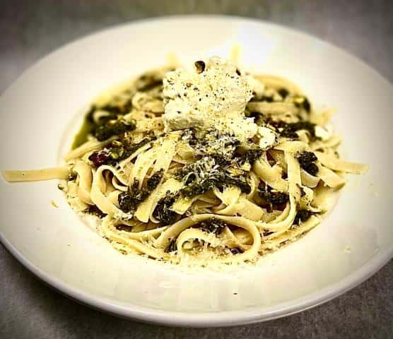 Lemon Butter Pesto Fettuccine