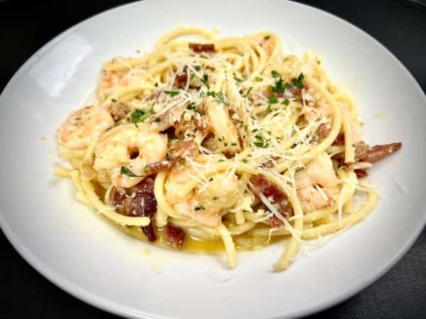 Shrimp Bucatini Carbonara