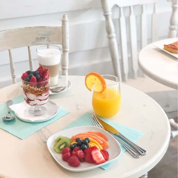 table with breakfast 