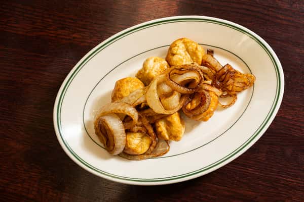 FRIED KREPlCH w/onions