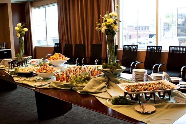 indoor buffet table