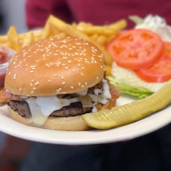 burger and fries