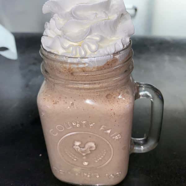 shake with whipped cream