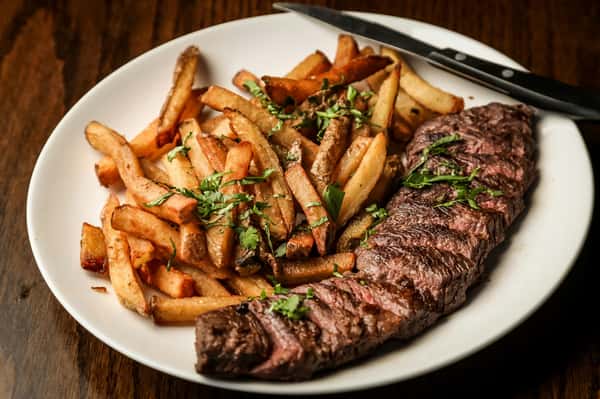 steak and potatoes