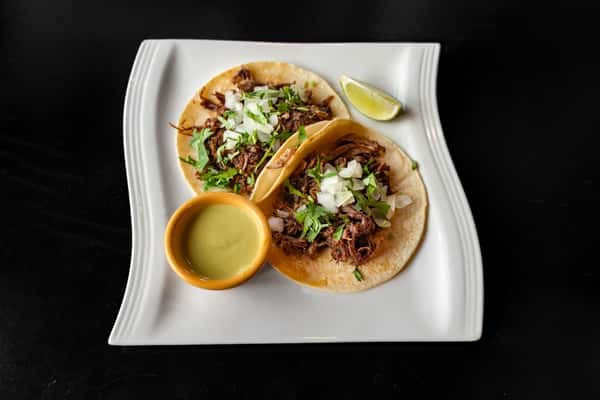 BEEF BARBACOA TACO PLATE
