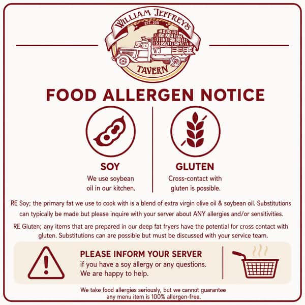 WJT Allergen Notice