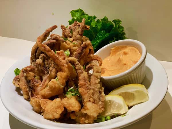 Ika Geso(Fried squid legs) with Ponzu Sauce