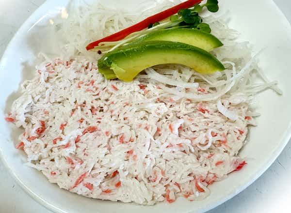 Crabmeat donburi