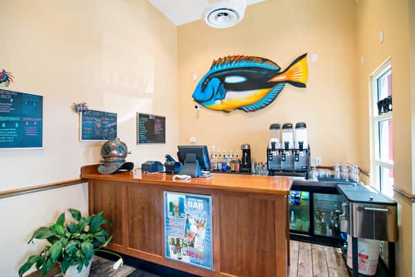 capt jacks family buffet - lobby fish art