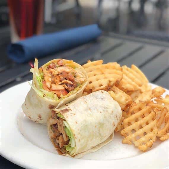 wrap and fries