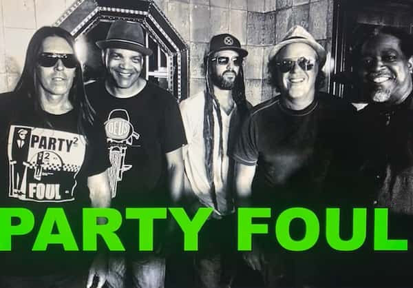 Photo of the band members of Party Foul