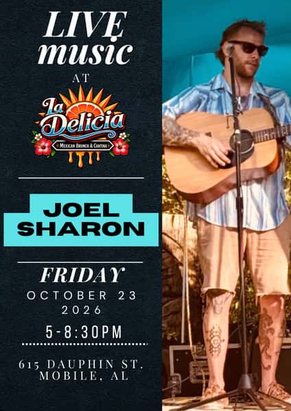 TOMORROW!!
Gather your friends and family for a night of good food, good music & good vibes here at La Delicia! 🎶🎤 we have the amazing Joel Sharon performing your favorite tunes. See you then friends!! 🤩