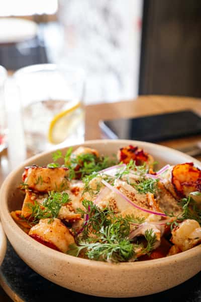 Authentic mexican seafood dish with fresh herbs and seasonal ingredients