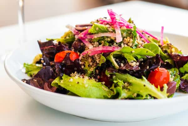 Close up of an Italian salad