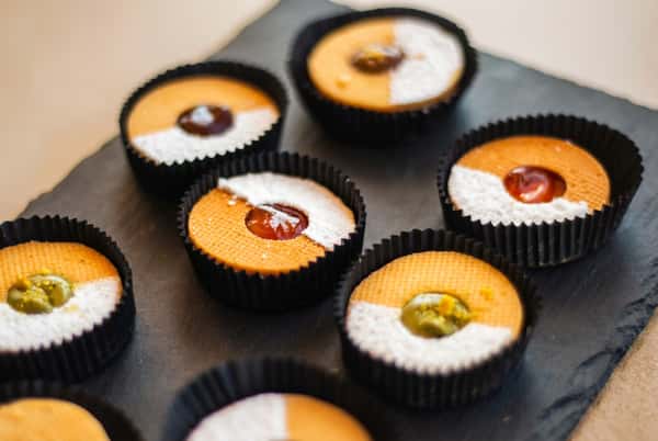 Shortbread dessert cose up