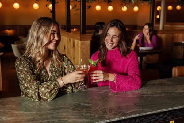 Guests enjoying the bar