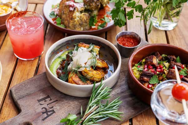 Table Spread of Dishes