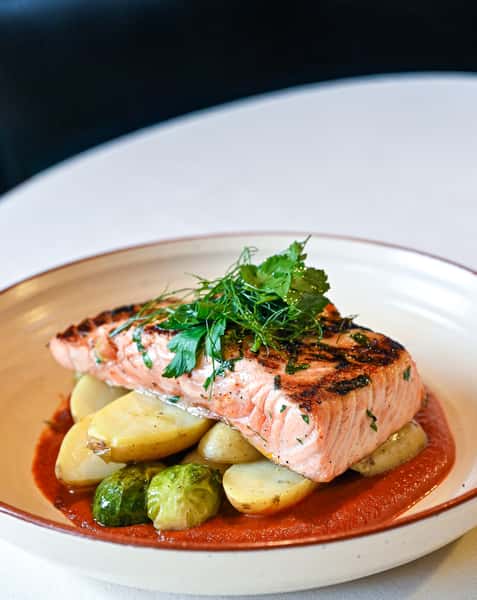 WOOD GRILLED FAROE ISLAND SALMON *