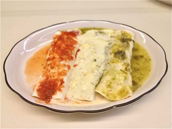 Mexican Flag Burritos*