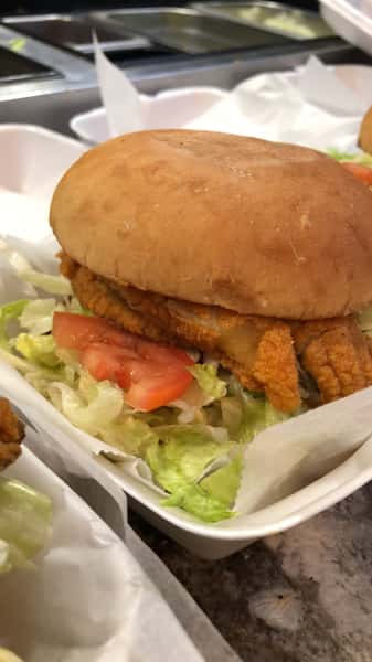 Flounder Fish Sandwich
