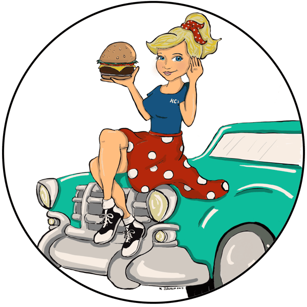 girl on hood of car