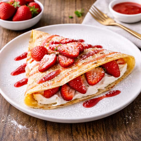 Strawberry & Cream Crepe