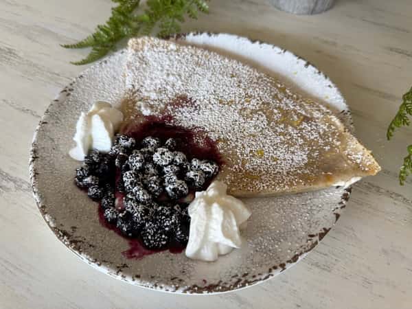 Lemon Mascarpone and Blueberry Compote
