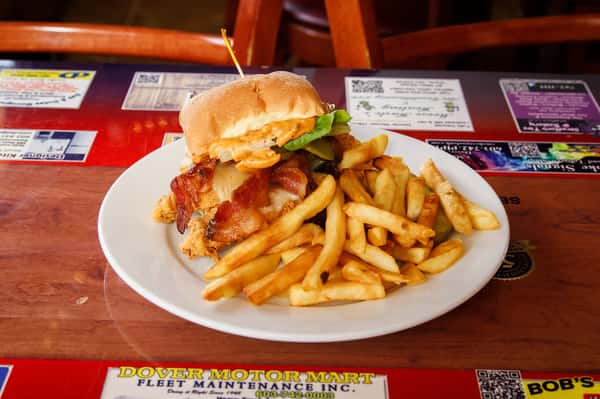 burger and fries
