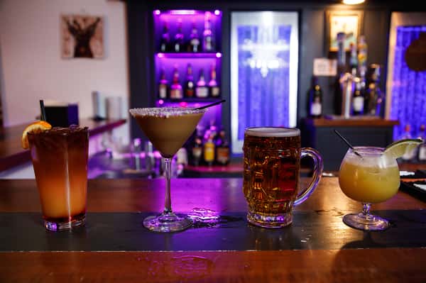 drinks on bar