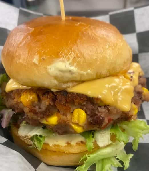 DJ M Red Bean Veggie Burger