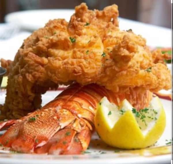 1 Fried Lobster Tail with 2 Sides