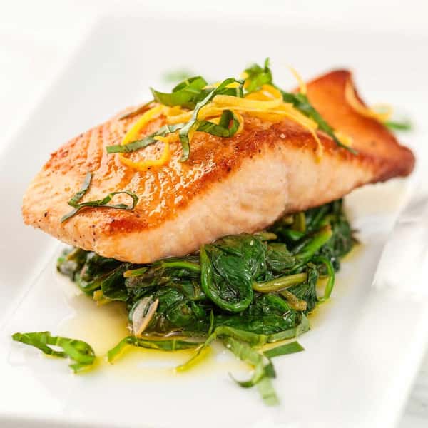 Grilled Salmon with 2 Sides
