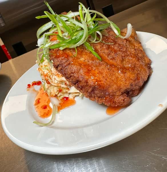 2 Fried Pork Chops with 2 Sides