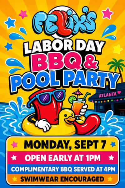 Labor Day BBQ Flyer Felix's