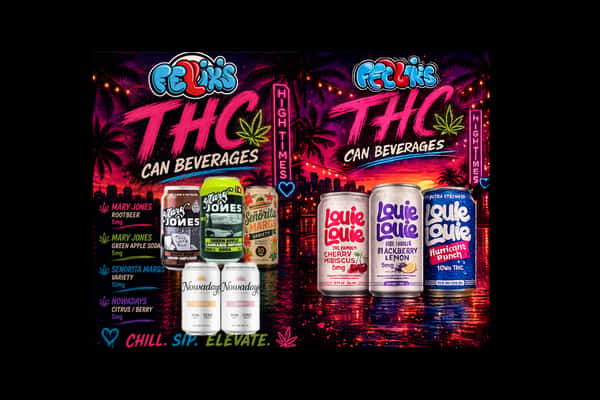 THC beverage options at Felix's Atlanta