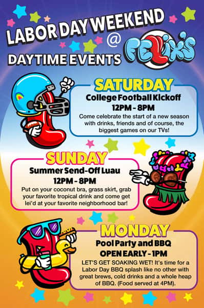 Labor day weekend flyer daytime events