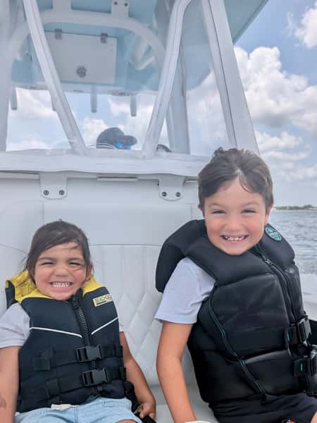 kida on boat