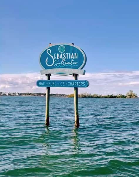 sign on the water