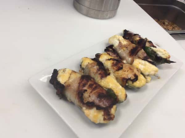 Jalapenos Wrapped in Bacon