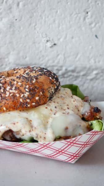 tuna melt. on a bagel. 

the @shootsog + @popupbagels sando is officially here.

this weekend only at shoots oceanside, starting at 11:30a.

first come, first served. while they last.