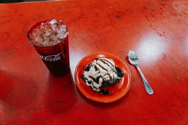 dessert and soda
