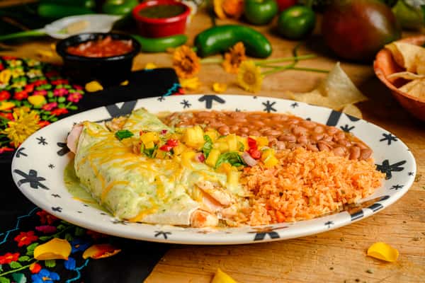 GRILLED SALMON ENCHILADAS