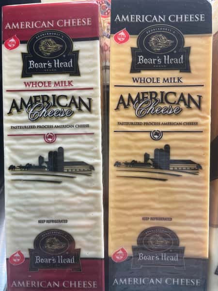 White or Yellow American Cheese