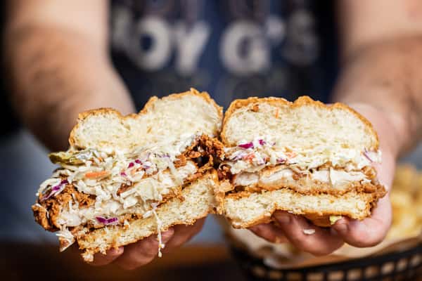Pickle Brined and Fried Chicken Sandwich
